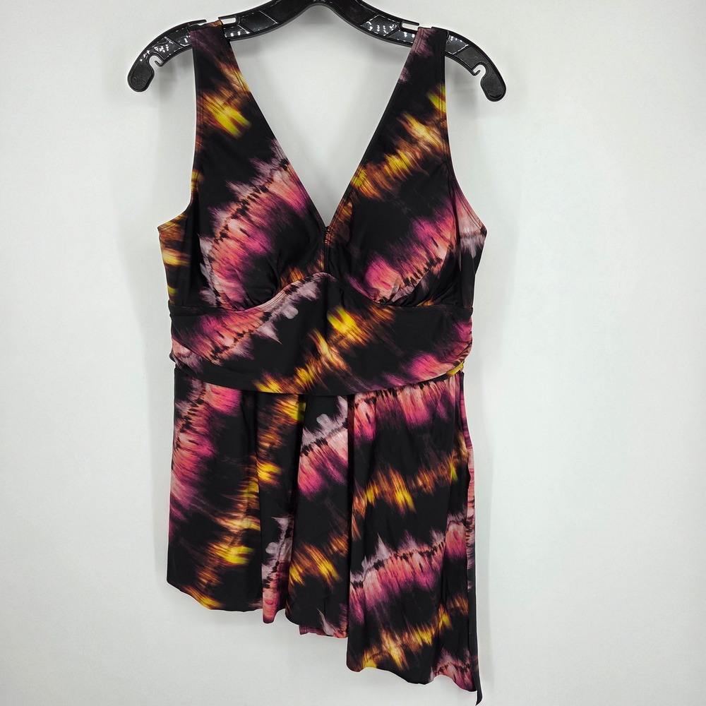 Torrid Pink and Orange Tie-Dye Bikini Top